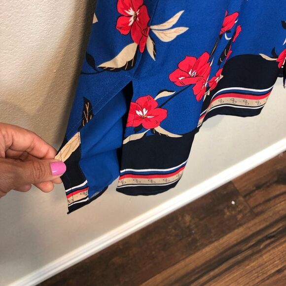 NEW Ann Taylor Petite Border Floral Belted Midi Dress Size Small Petite - Picture 8 of 11